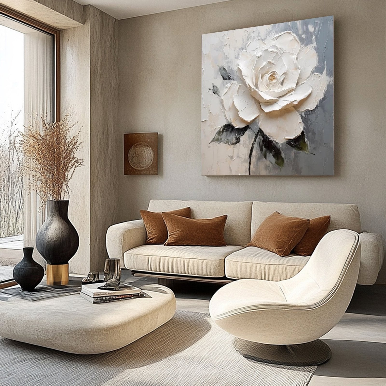 Plaster Painting "Blanco Presente” - nukeart