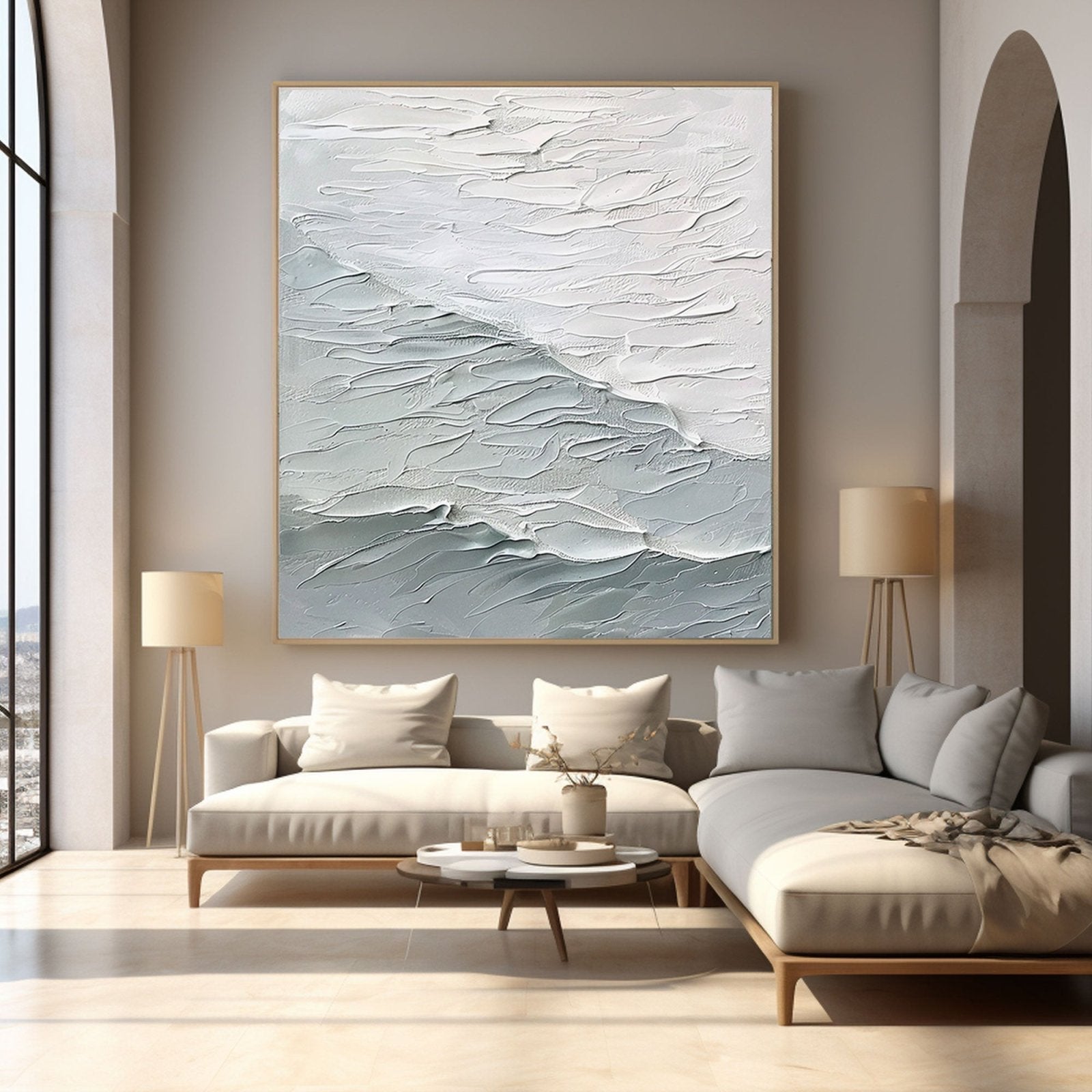 Plaster Painting "Ethereal Waves of Serenity" - nukeart