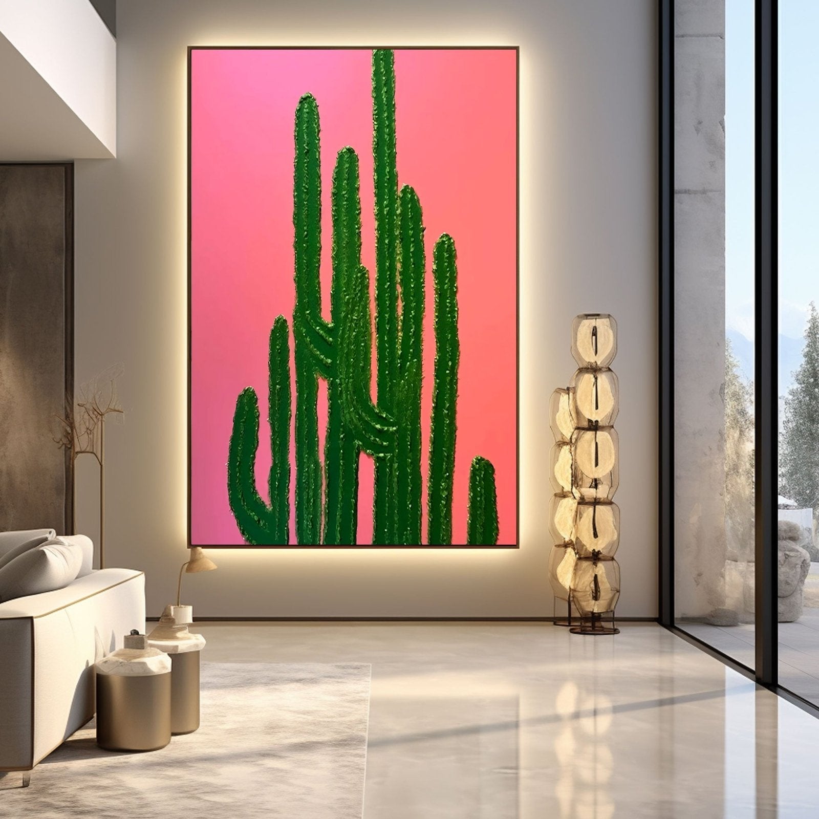 Textured Painting "Desert Bloom" - nukeart