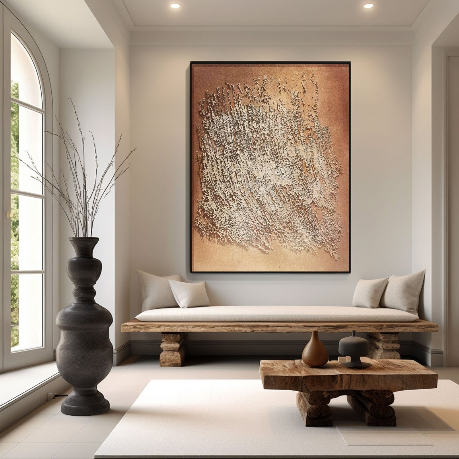 Wabi Sabi Painting "Éveil Brûlant” - nukeart