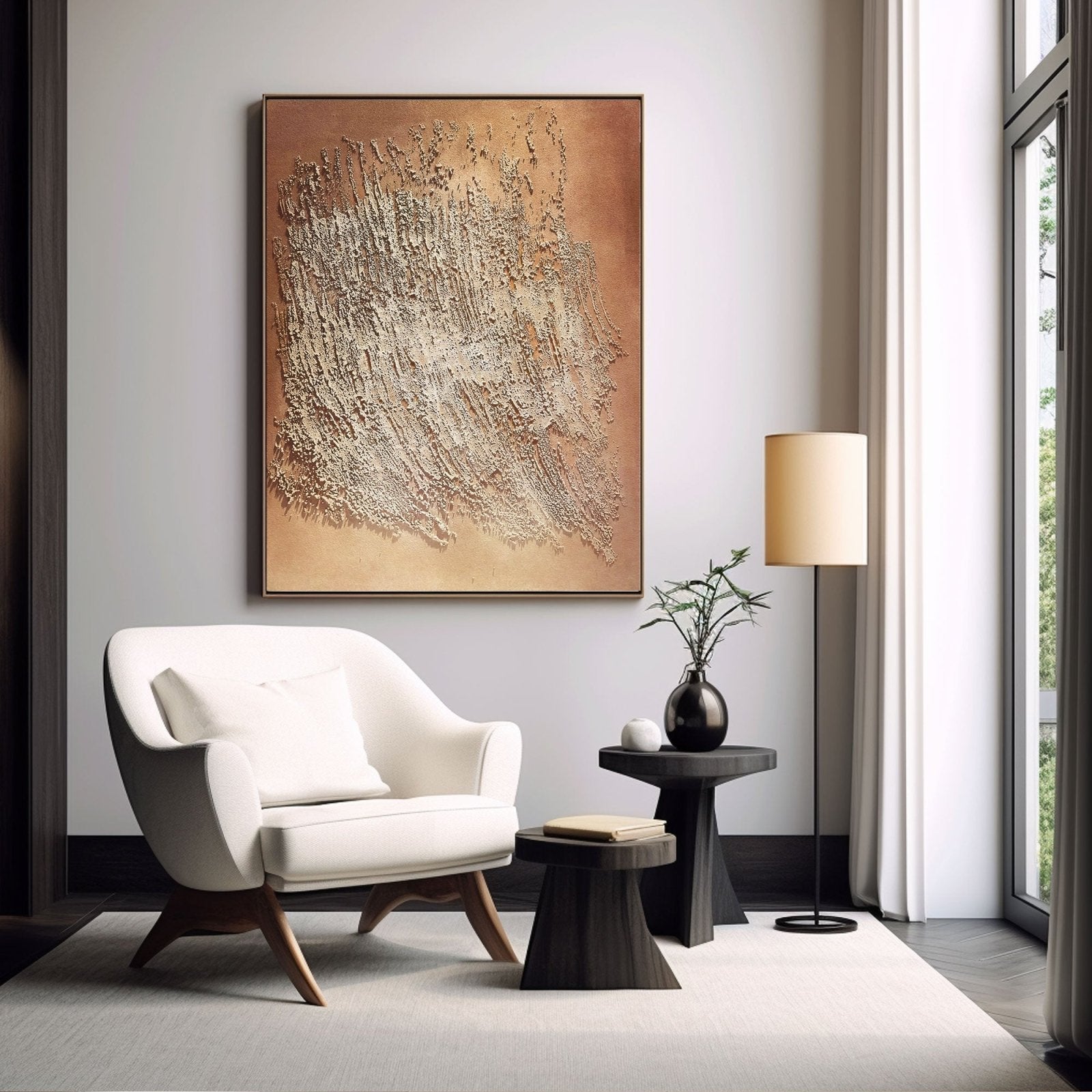 Wabi Sabi Painting "Éveil Brûlant” - nukeart