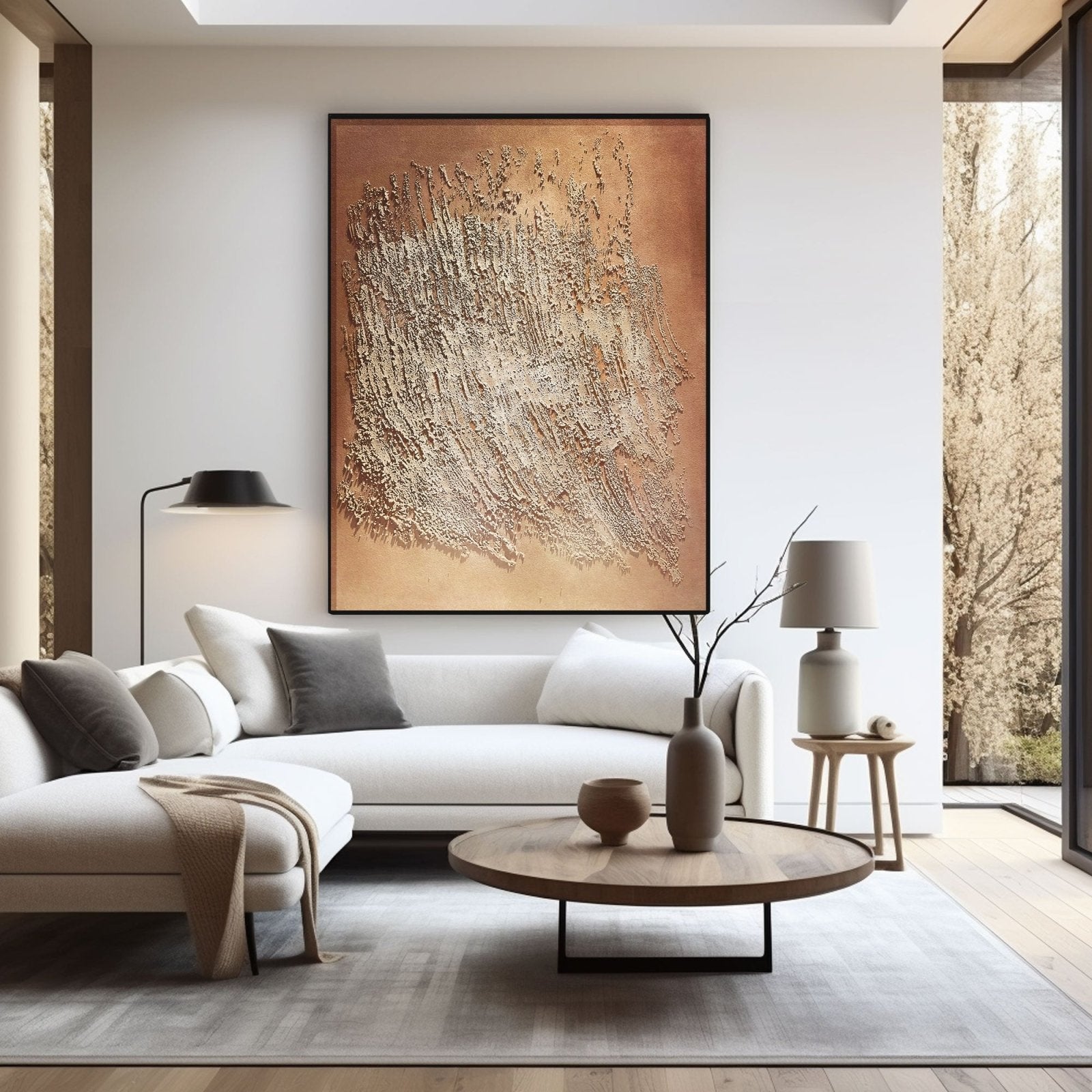 Wabi Sabi Painting "Éveil Brûlant” - nukeart