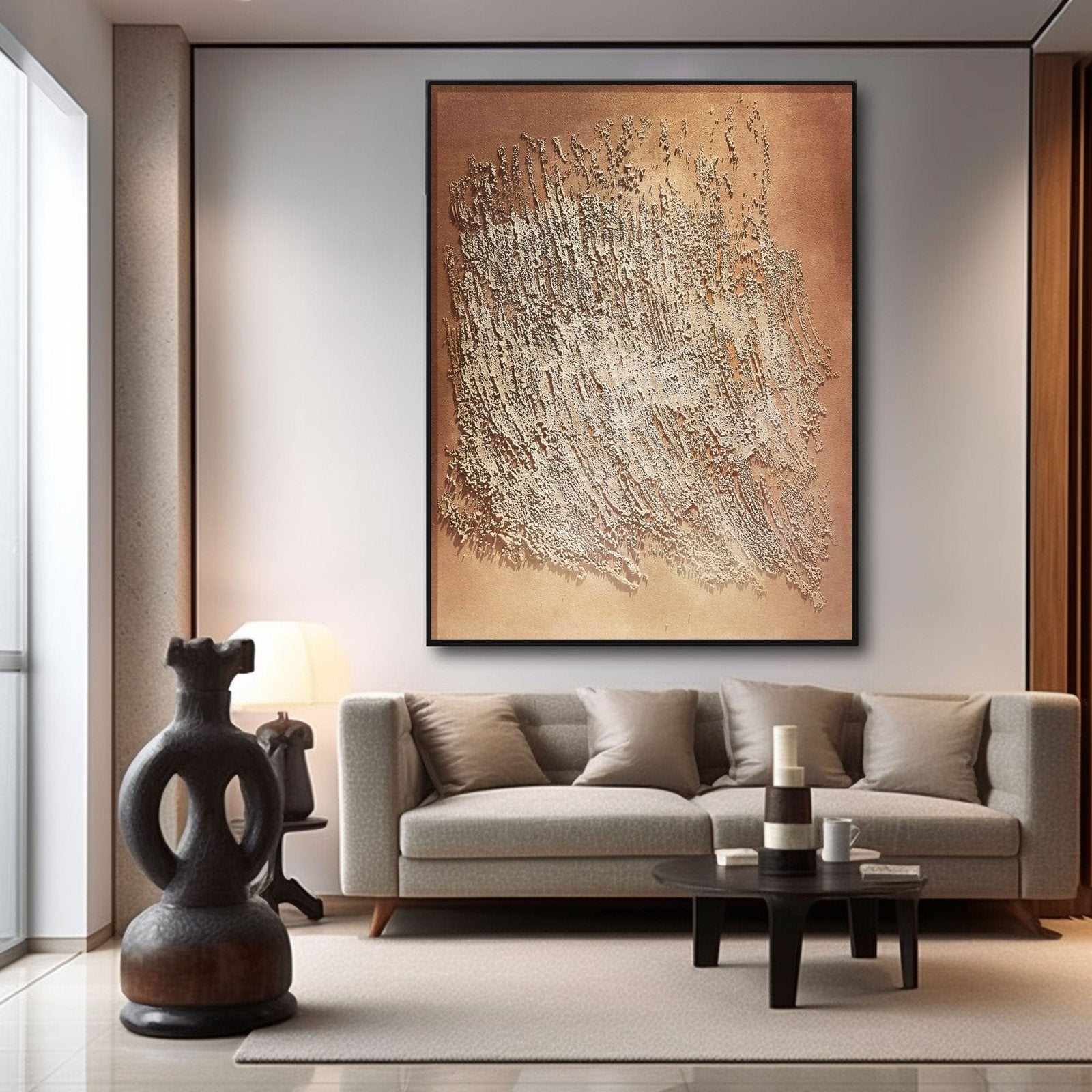 Wabi Sabi Painting "Éveil Brûlant” - nukeart