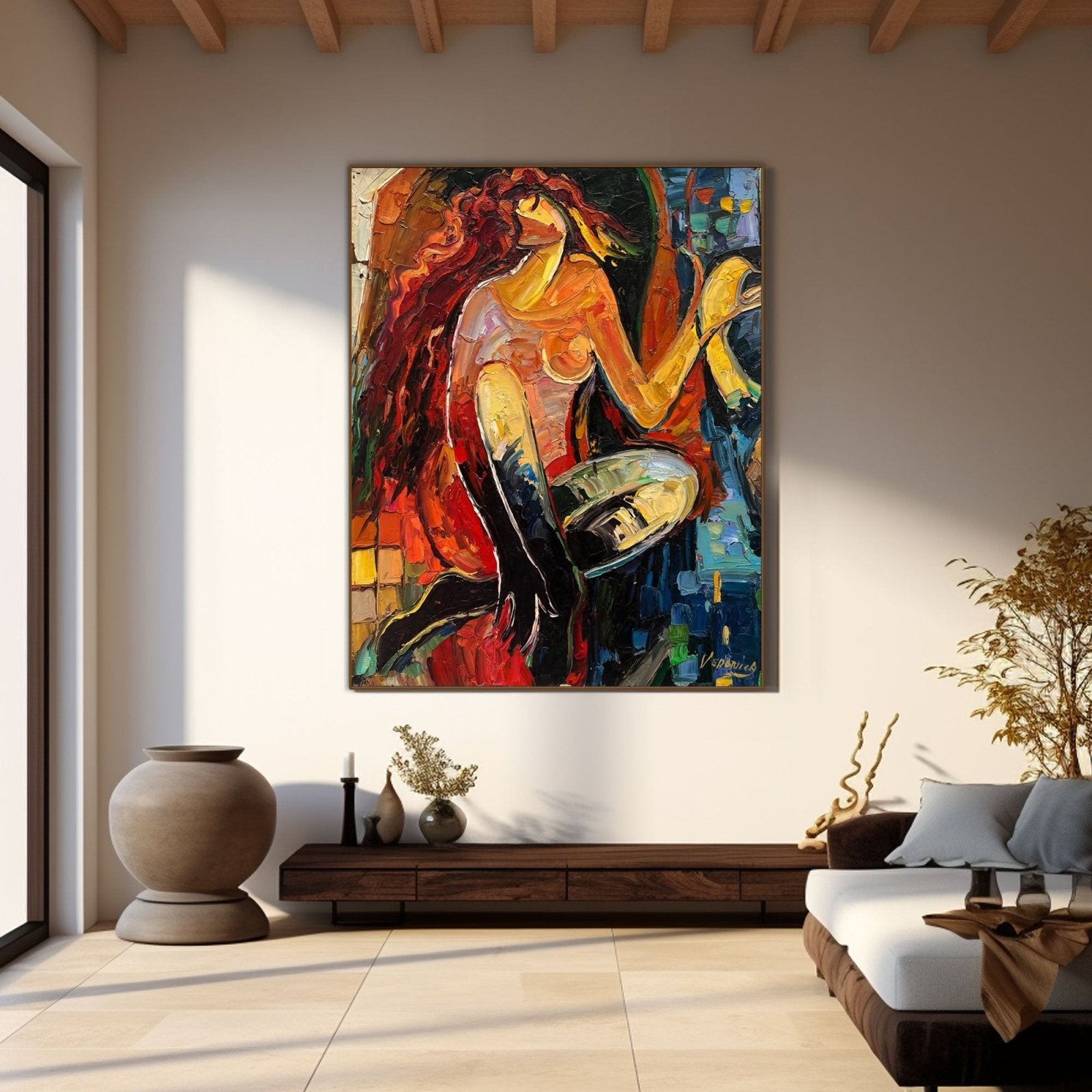 Wabi Sabi Painting "Fuego Libre“ - nukeart