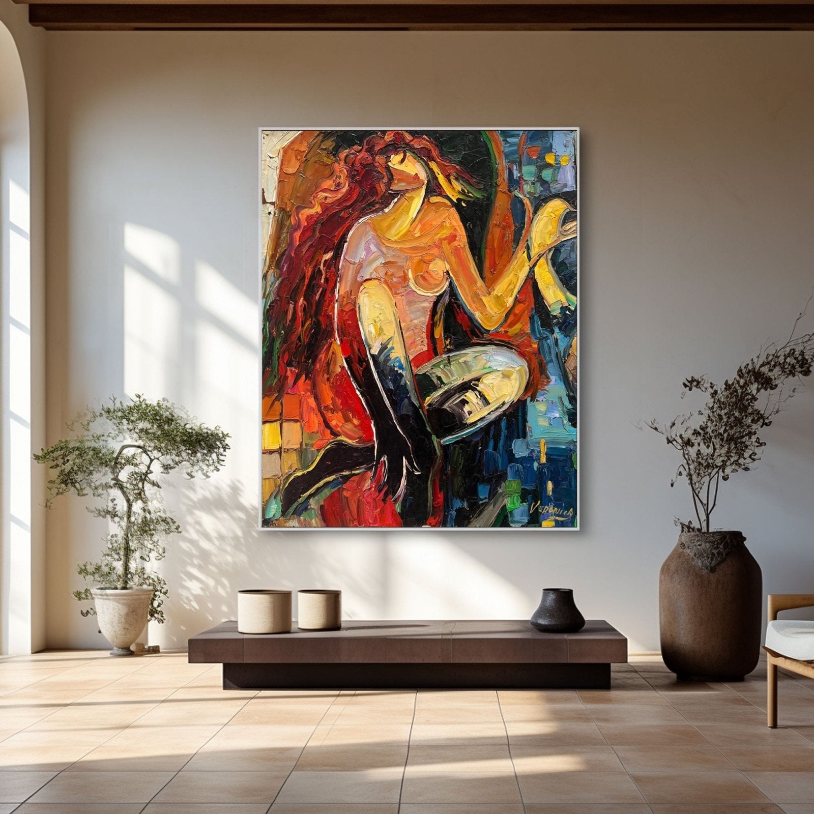 Wabi Sabi Painting "Fuego Libre“ - nukeart