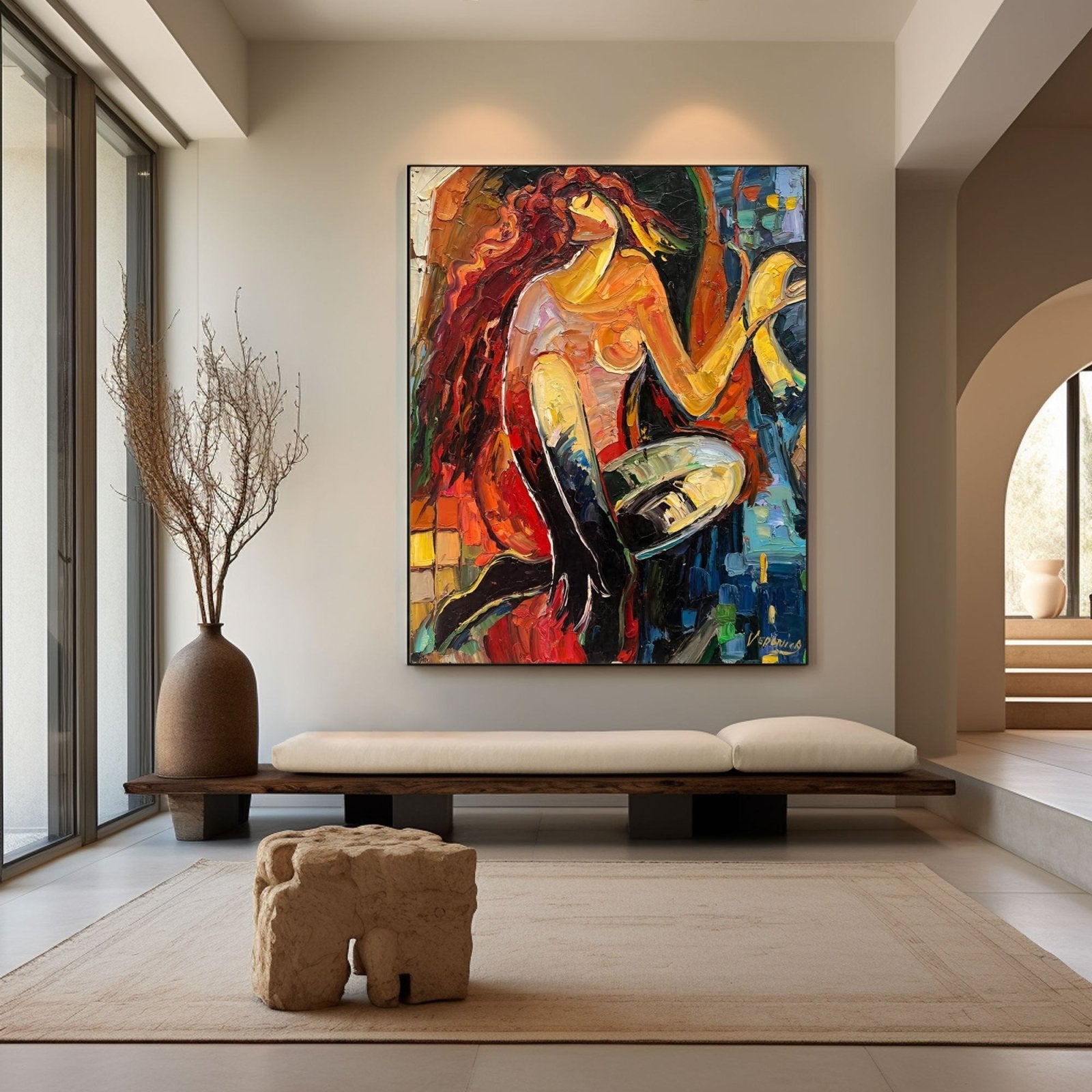 Wabi Sabi Painting "Fuego Libre“ - nukeart