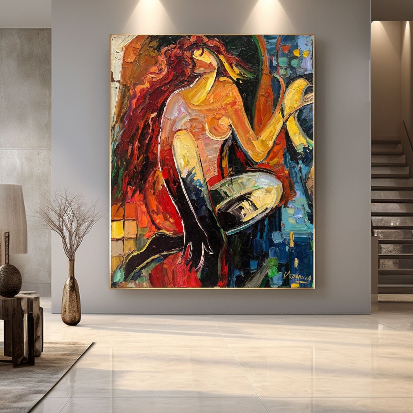 Wabi Sabi Painting "Fuego Libre“ - nukeart