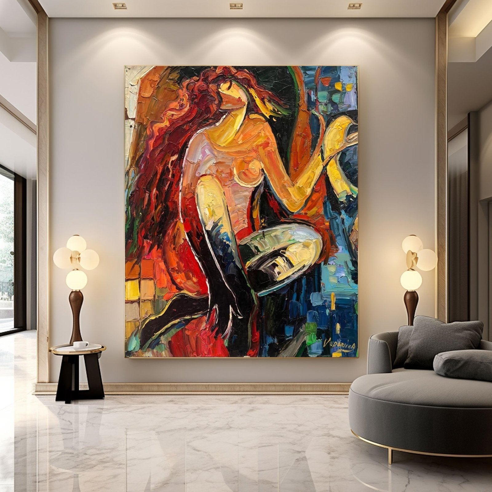 Wabi Sabi Painting "Fuego Libre“ - nukeart