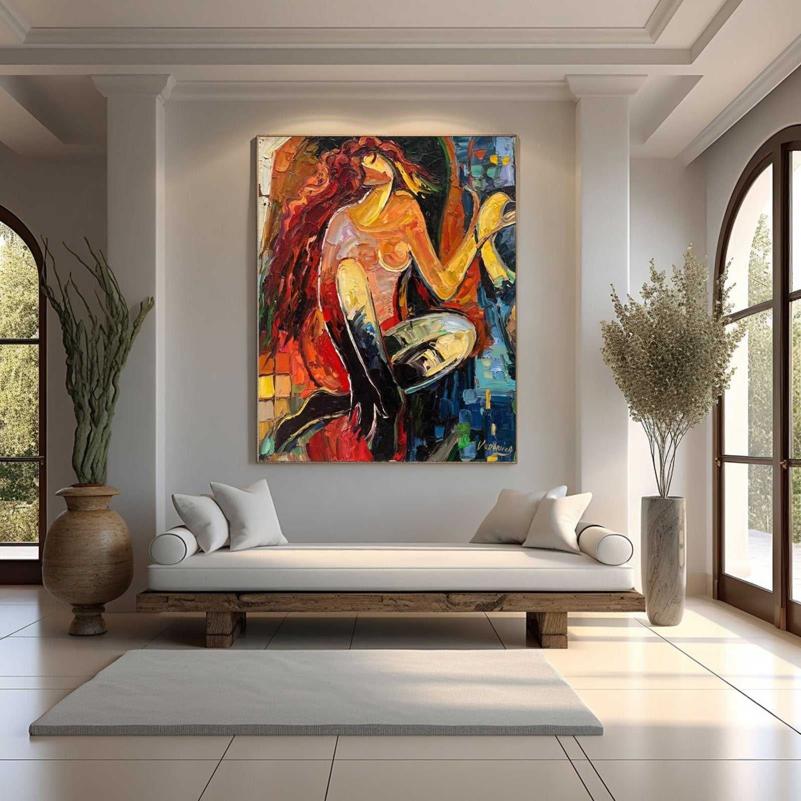 Wabi Sabi Painting "Fuego Libre“ - nukeart