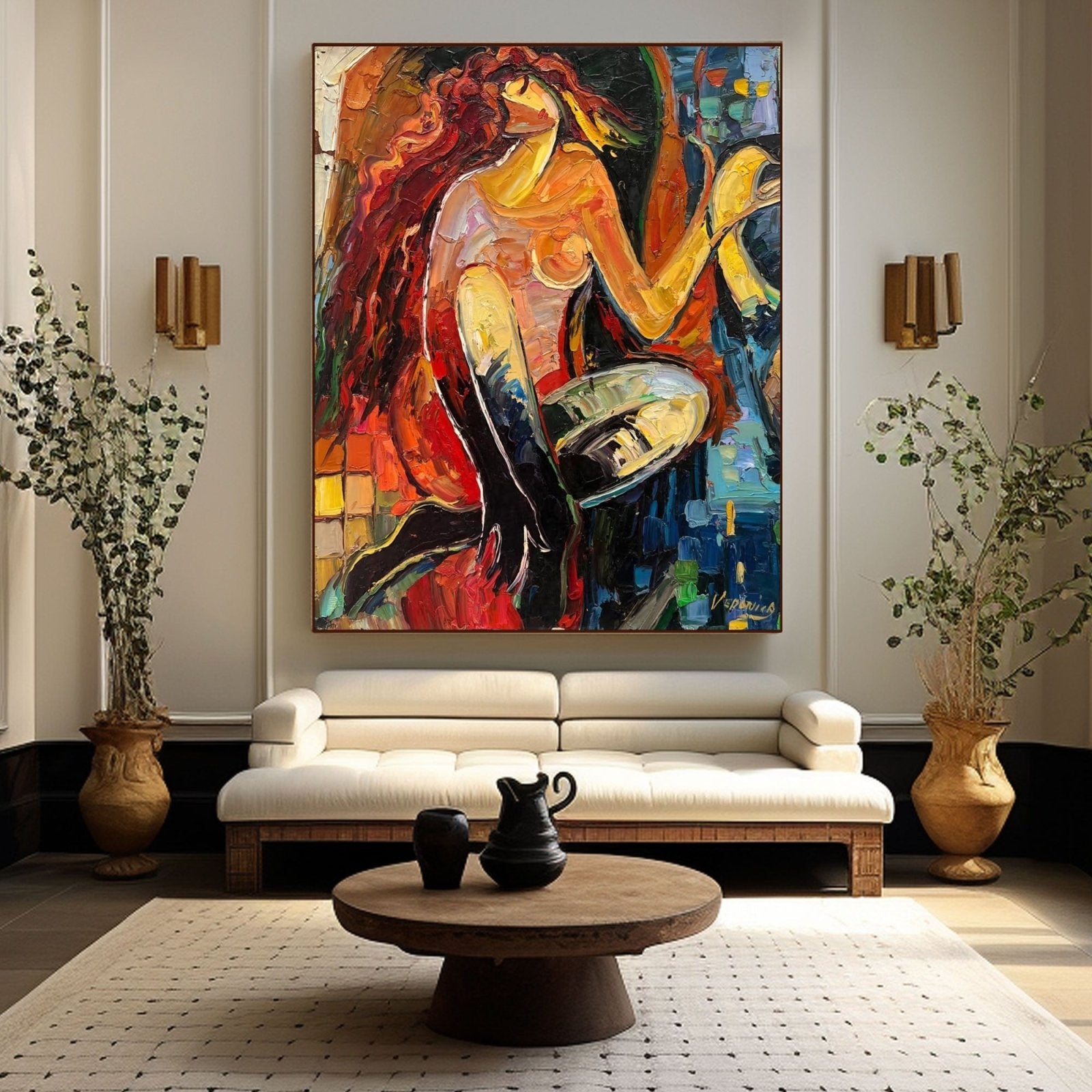 Wabi Sabi Painting "Fuego Libre“ - nukeart