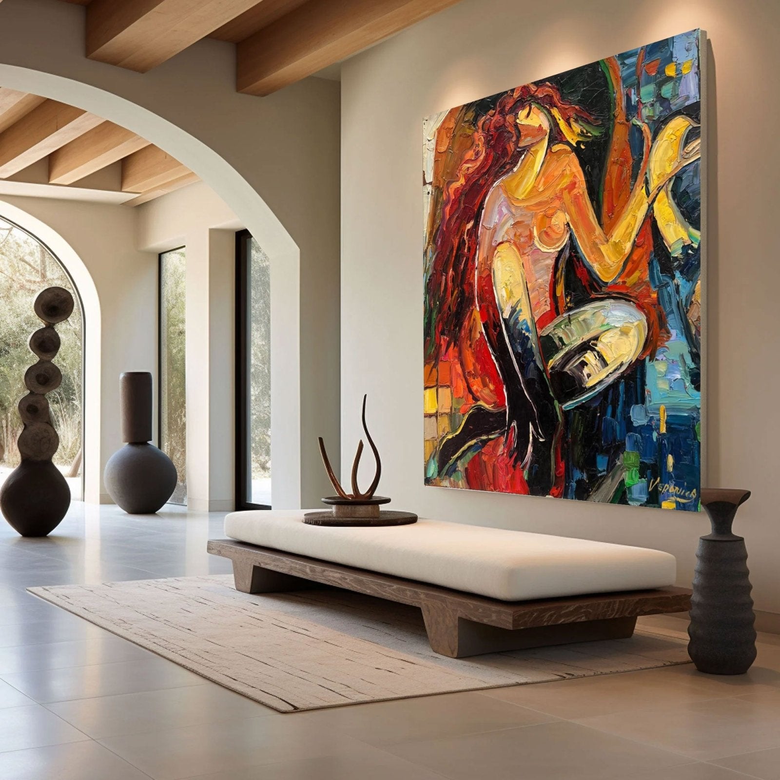 Wabi Sabi Painting "Fuego Libre“ - nukeart