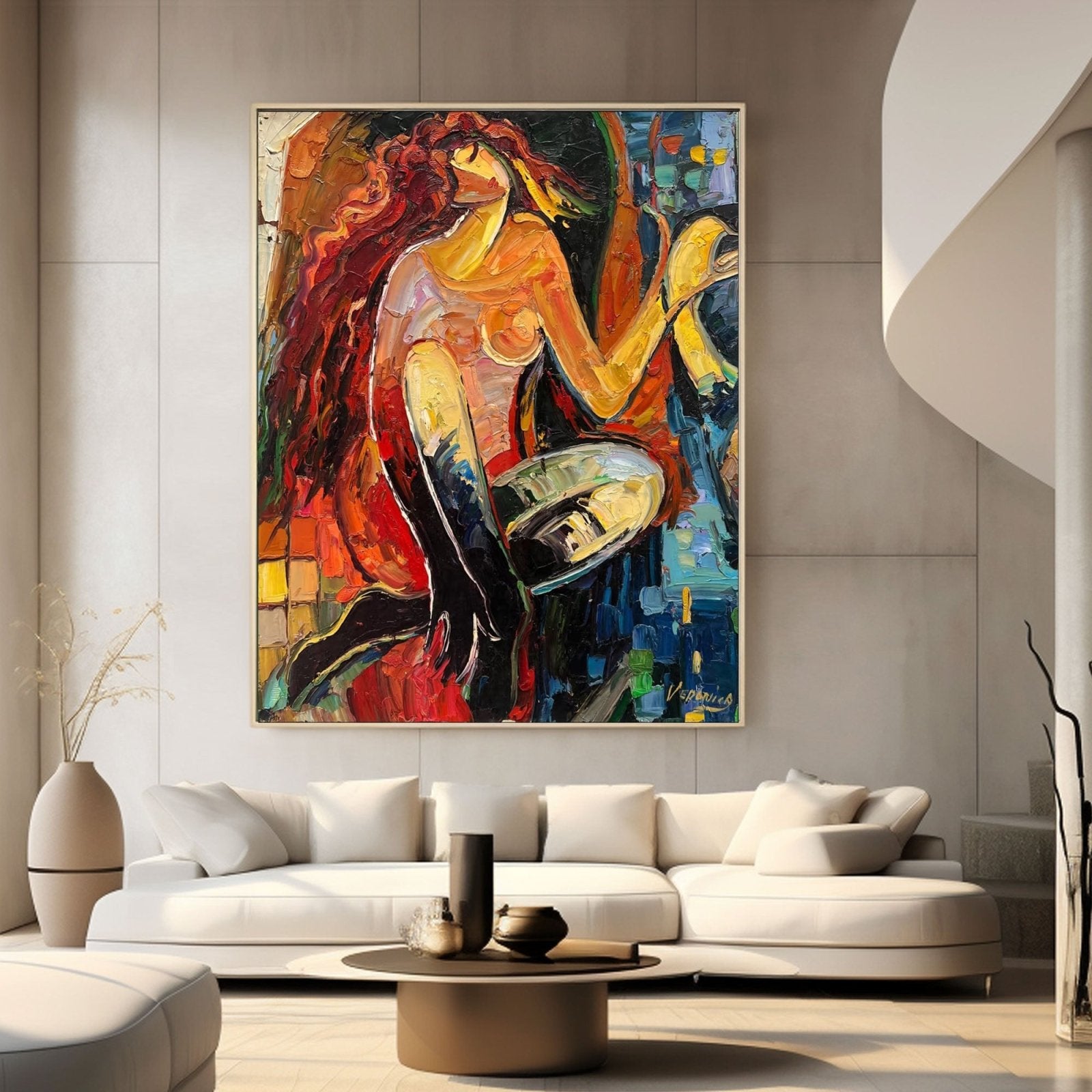 Wabi Sabi Painting "Fuego Libre“ - nukeart