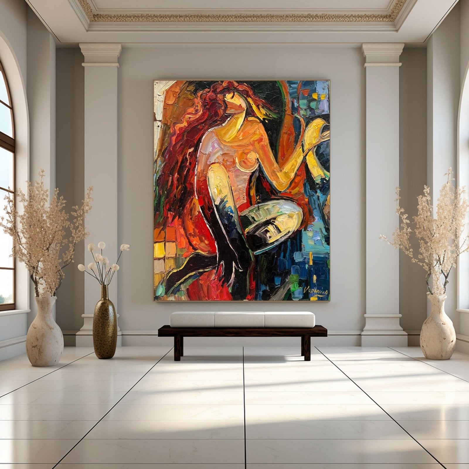 Wabi Sabi Painting "Fuego Libre“ - nukeart