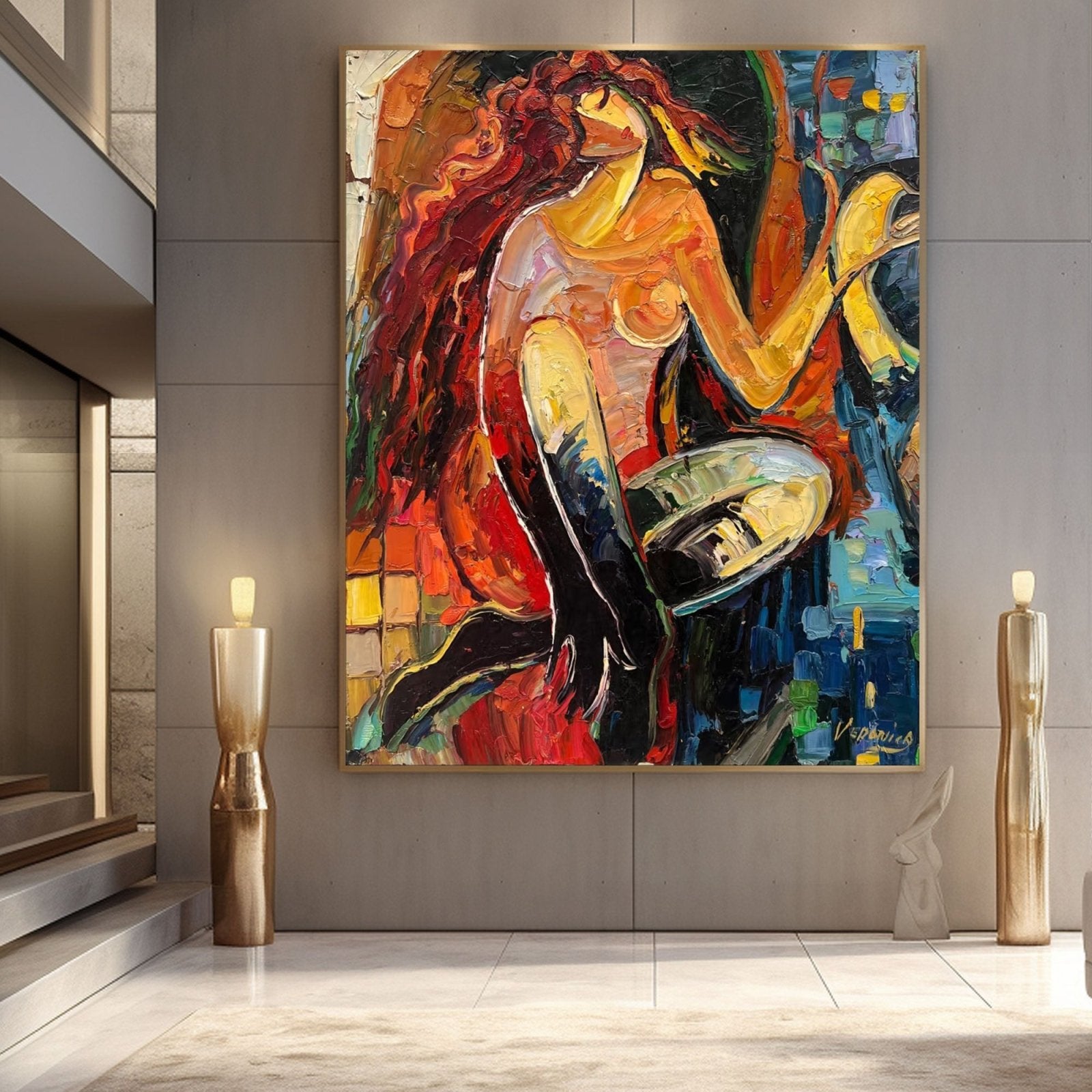 Wabi Sabi Painting "Fuego Libre“ - nukeart