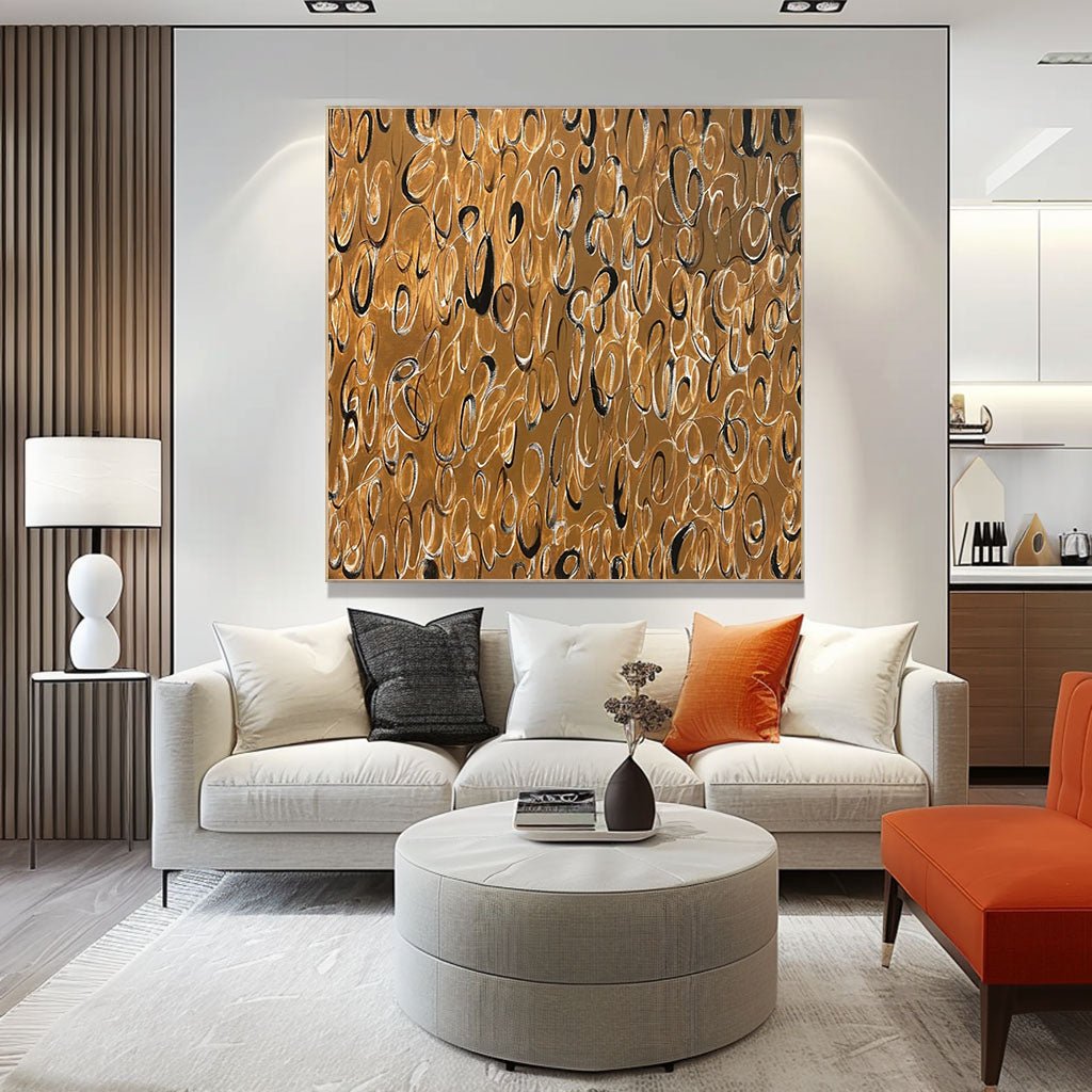 Wabi Sabi Painting "Golden Echo” - nukeart