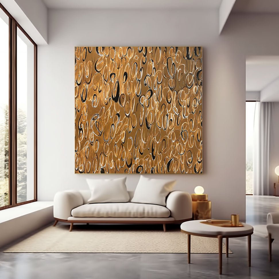Wabi Sabi Painting "Golden Echo” - nukeart