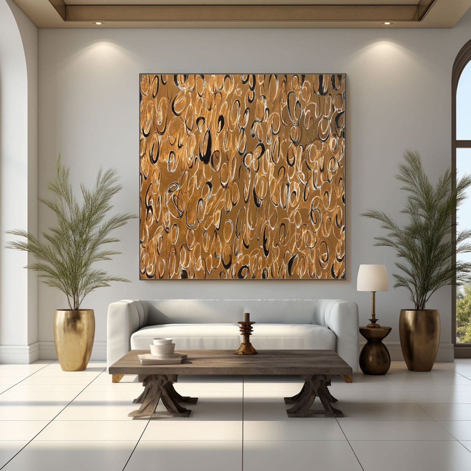 Wabi Sabi Painting "Golden Echo” - nukeart