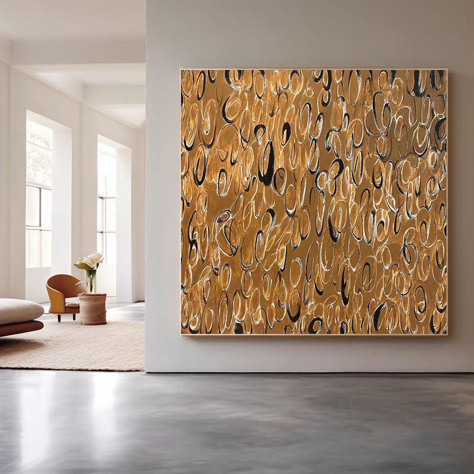 Wabi Sabi Painting "Golden Echo” - nukeart