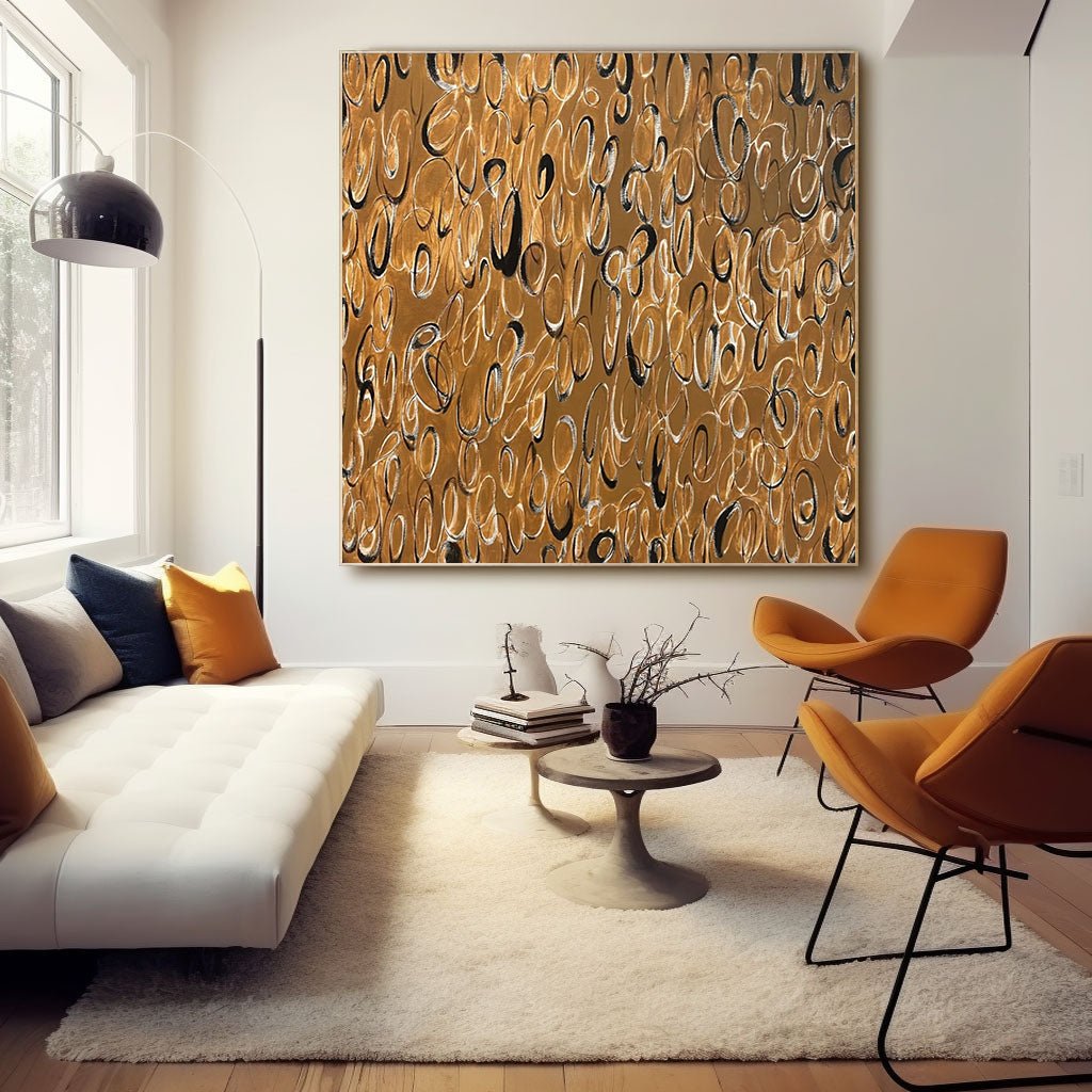 Wabi Sabi Painting "Golden Echo” - nukeart
