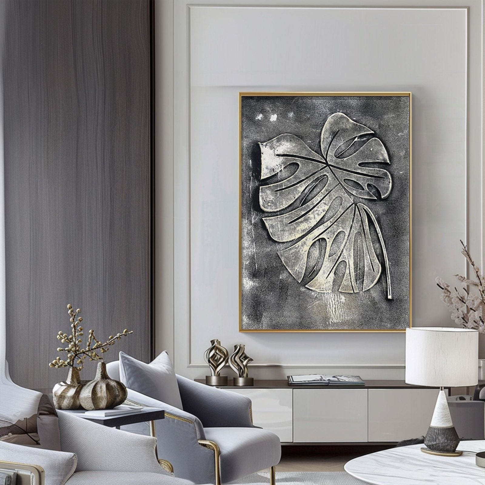 Wabi Sabi Painting "Gouden Blad“ - nukeart
