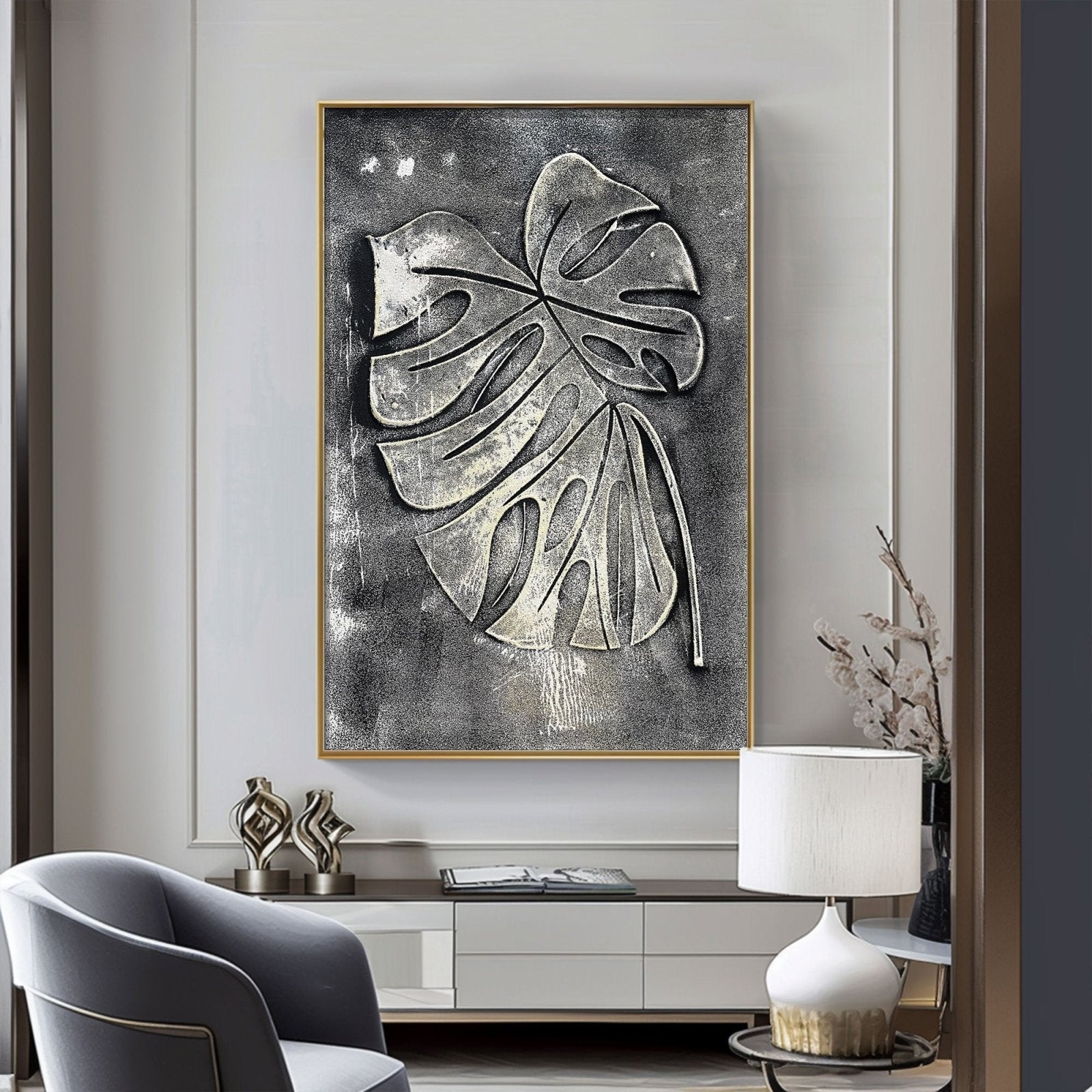 Wabi Sabi Painting "Gouden Blad“ - nukeart