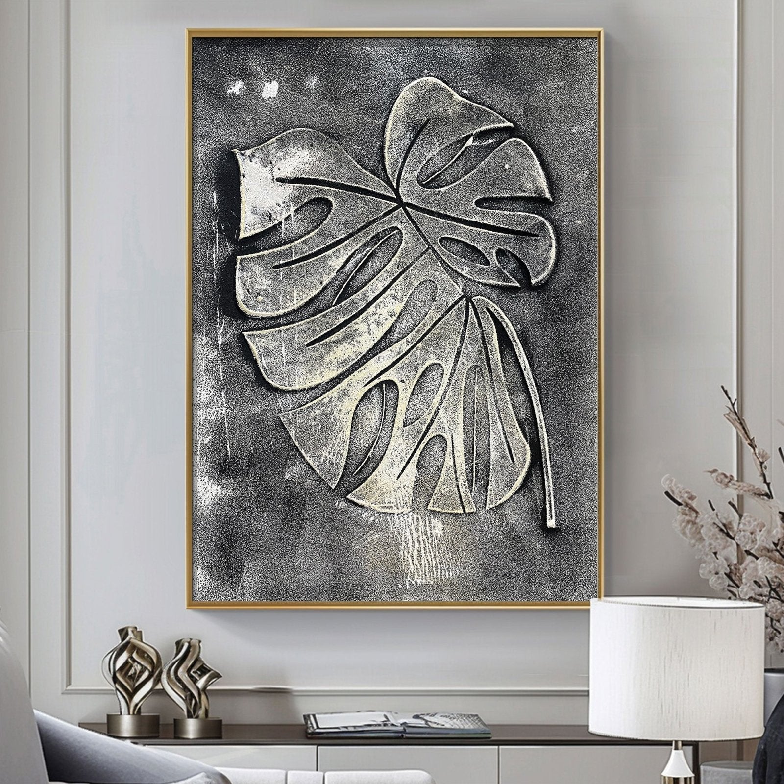 Wabi Sabi Painting "Gouden Blad“ - nukeart