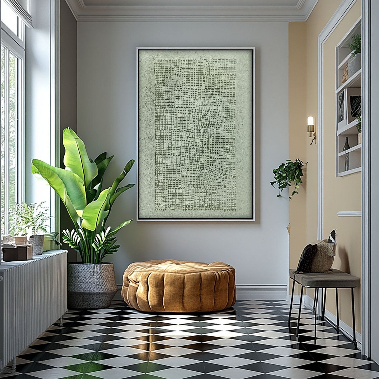 Wabi Sabi Painting "Green Mist“ - nukeart