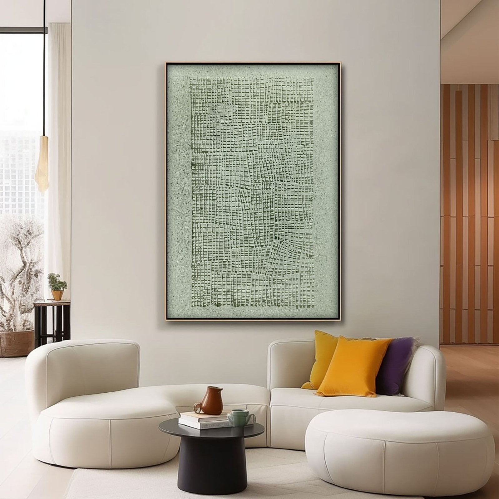 Wabi Sabi Painting "Green Mist“ - nukeart