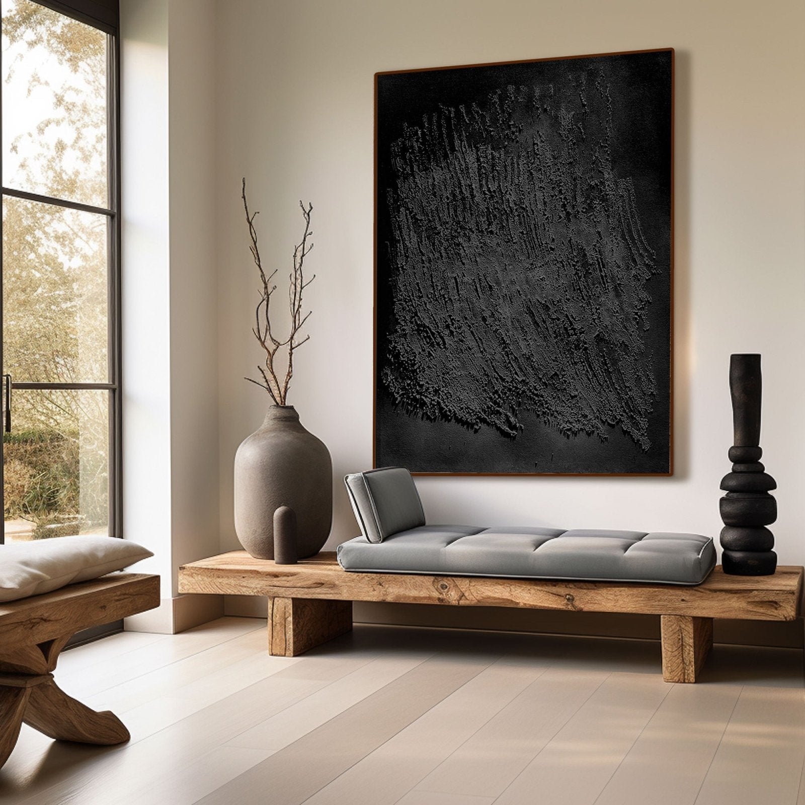 Wabi Sabi Painting "Ombre Silencieuse” - nukeart