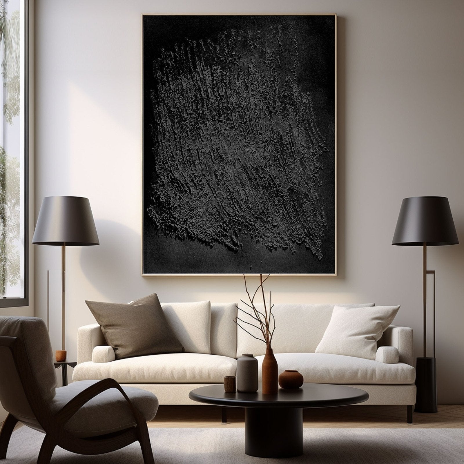 Wabi Sabi Painting "Ombre Silencieuse” - nukeart
