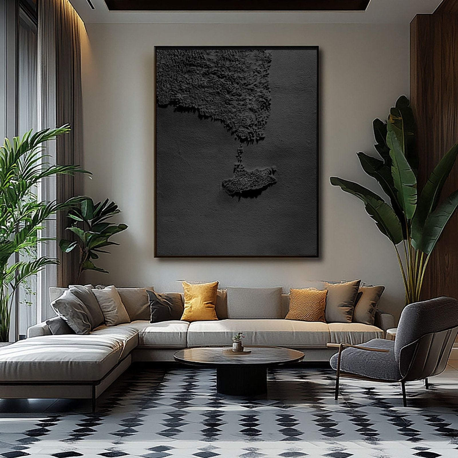 Wabi Sabi Painting "Schaduw Stad“ - nukeart