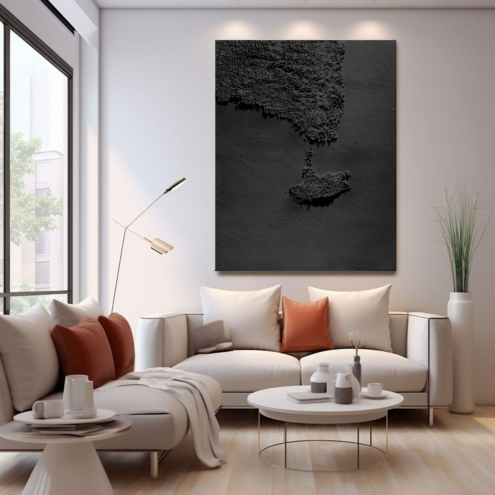 Wabi Sabi Painting "Schaduw Stad“ - nukeart