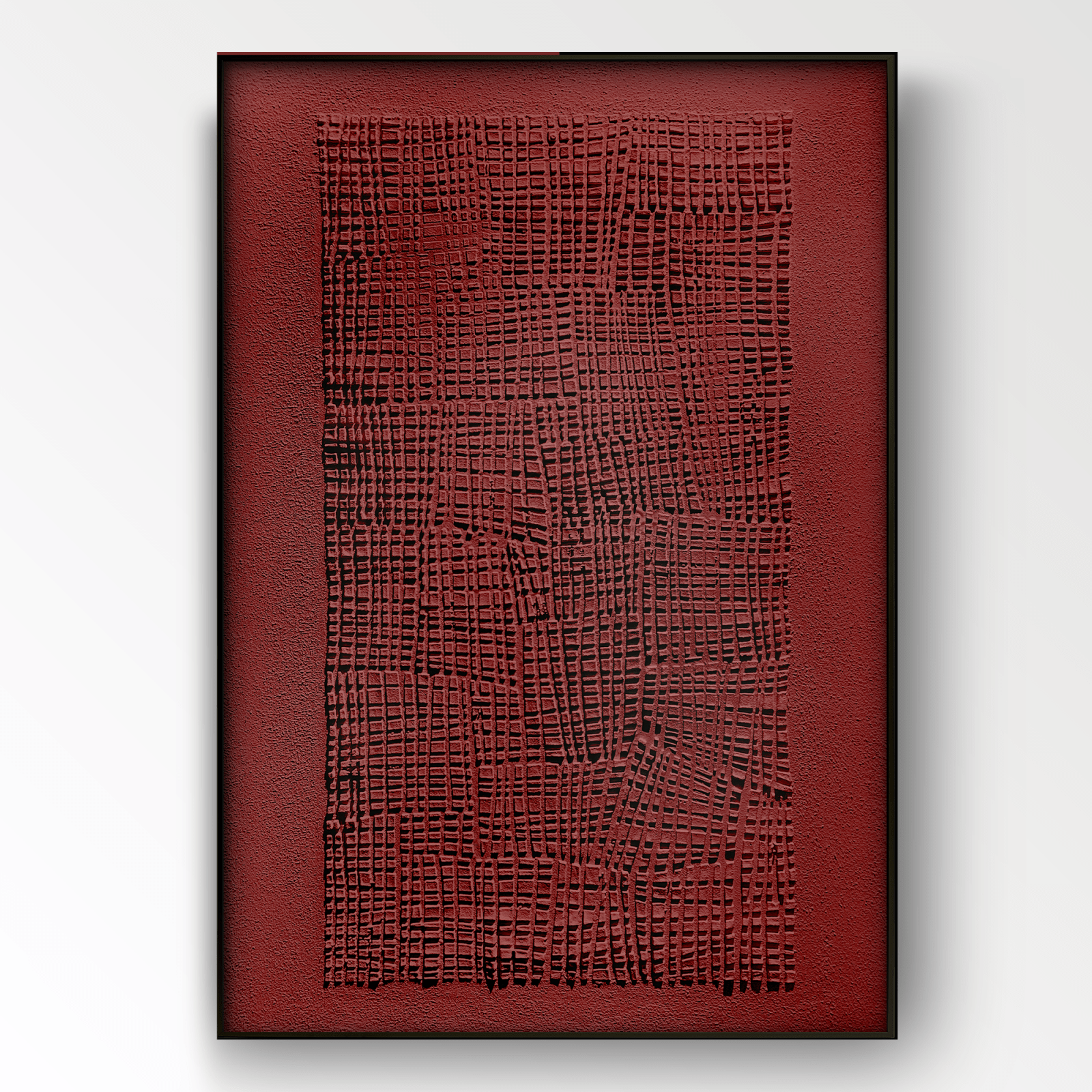 Wabi Sabi Painting "Woven Red“ - nukeart