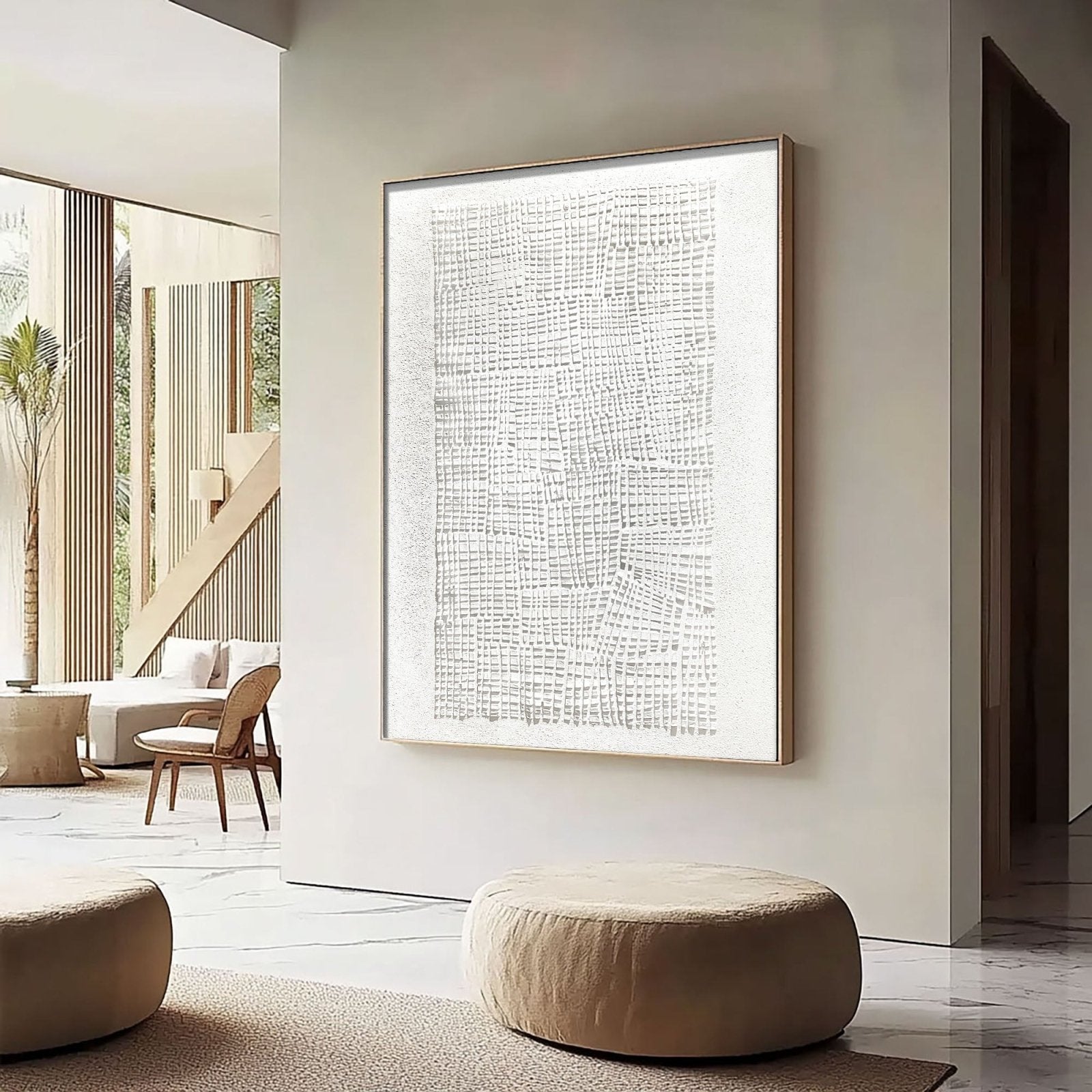 Wabi Sabi Painting "Woven Snow“ - nukeart