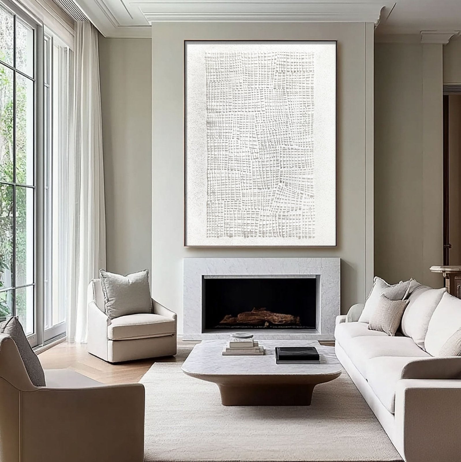 Wabi Sabi Painting "Woven Snow“ - nukeart