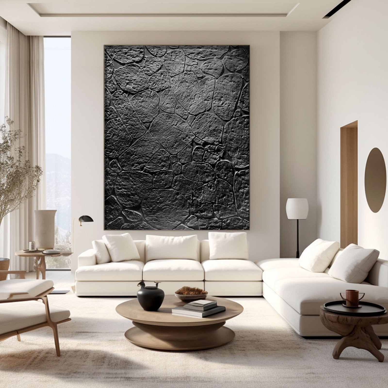 Wabi Sabi Painting "Zwarte Steen“ - nukeart