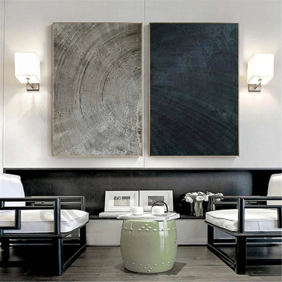 Wabi Sabi Painting "Doppia Armonia" - nukeart