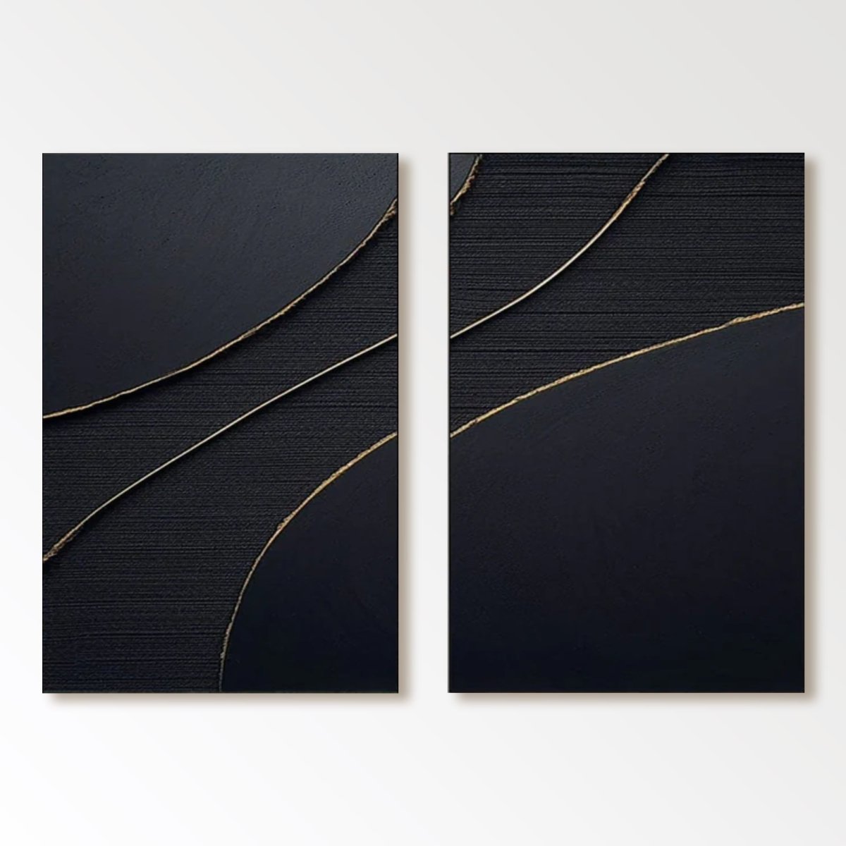 Minimalist Wall Art Set of 2 "Silent Arc Balance" - nukeart