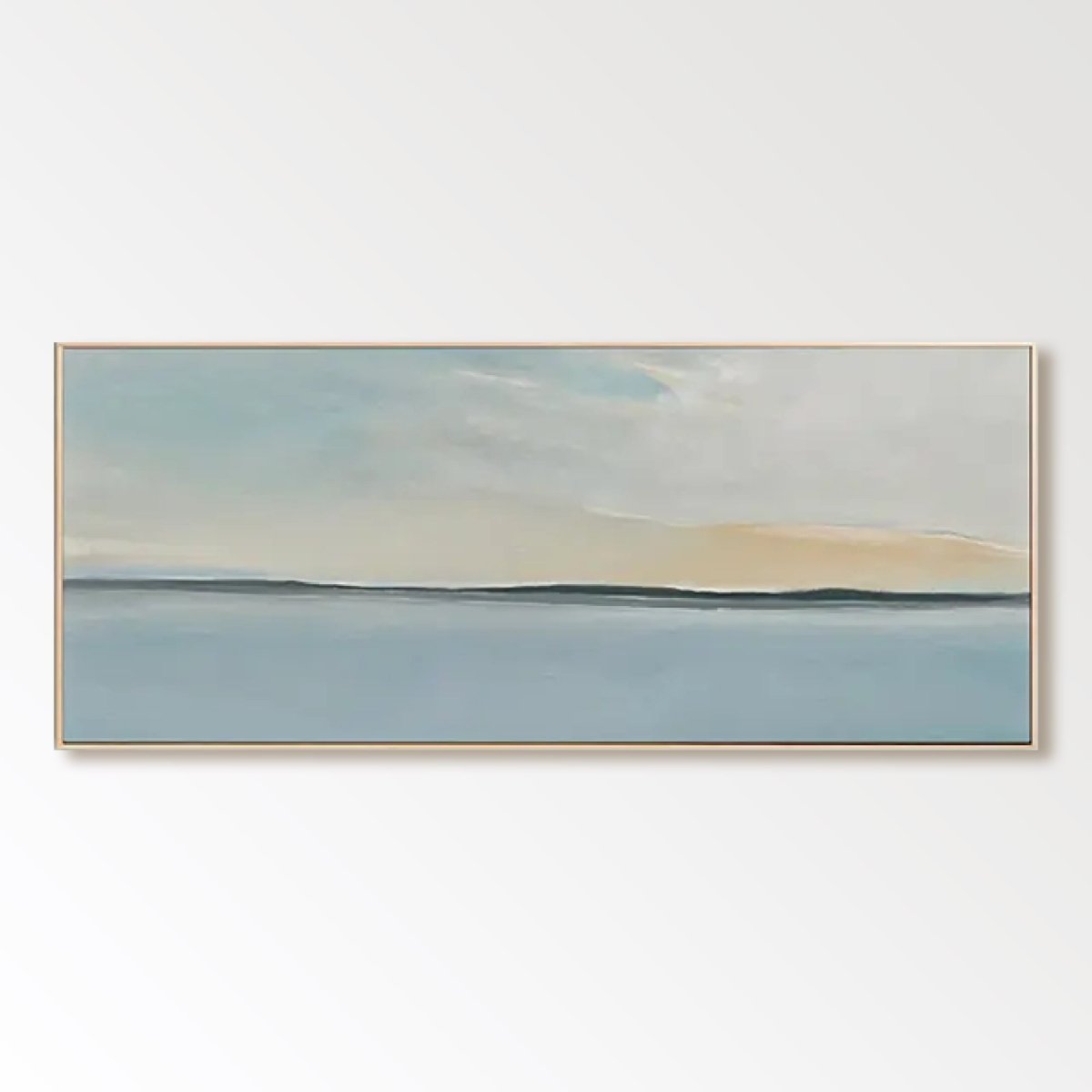 Abstract Seascape Wall Art "Quiet Horizon Drift" - nukeart