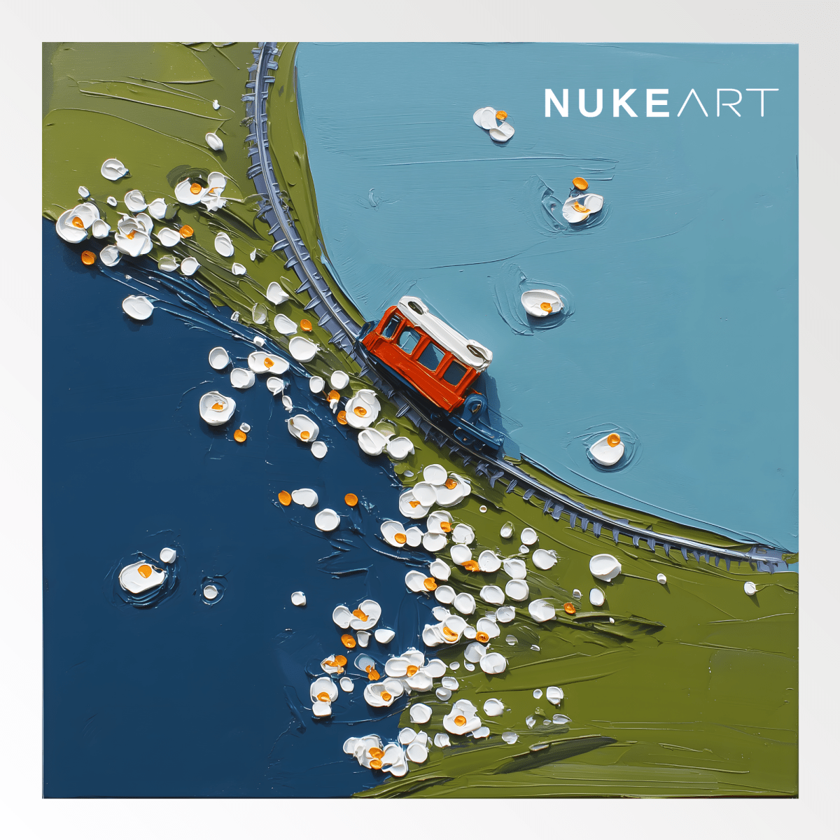 Plaster Painting "Ribera Florecida" - nukeart