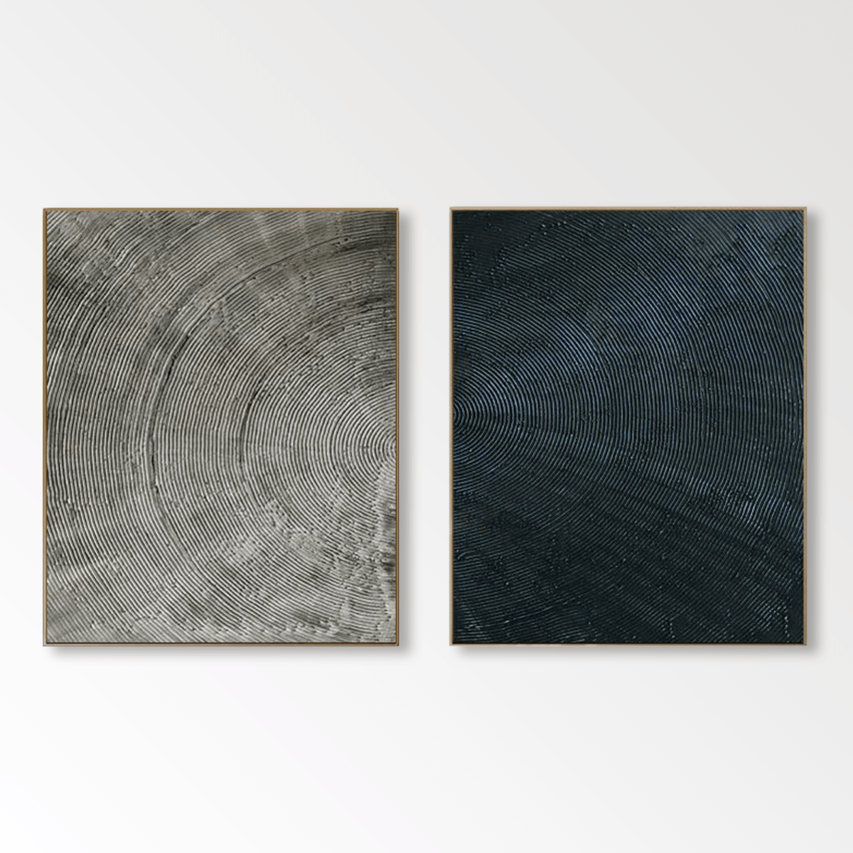 Set of 2 Wabi Sabi Wall Art, Modern Minimalist Plaster Painting, Large ...