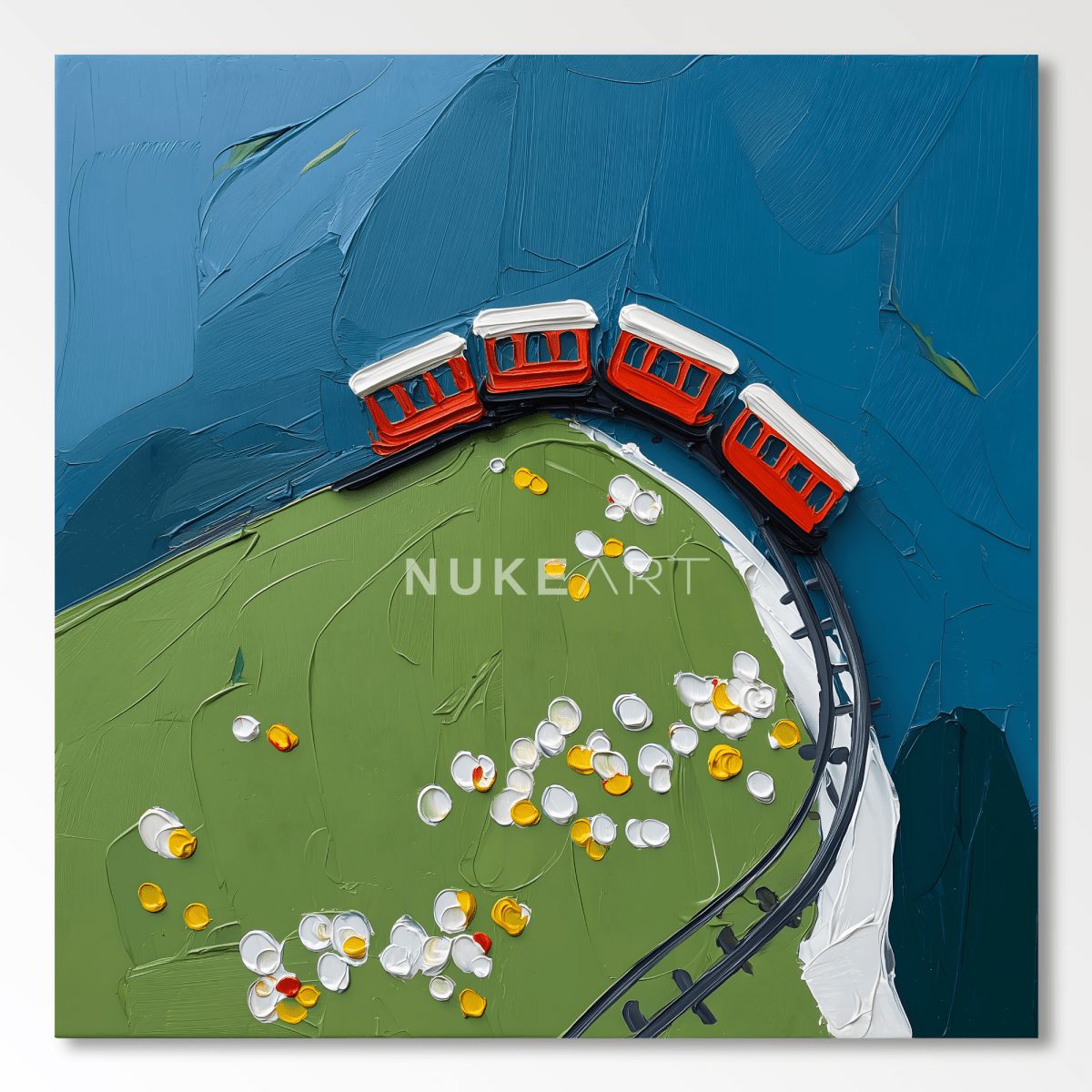 Plaster Painting "Rieles en Flor" - nukeart