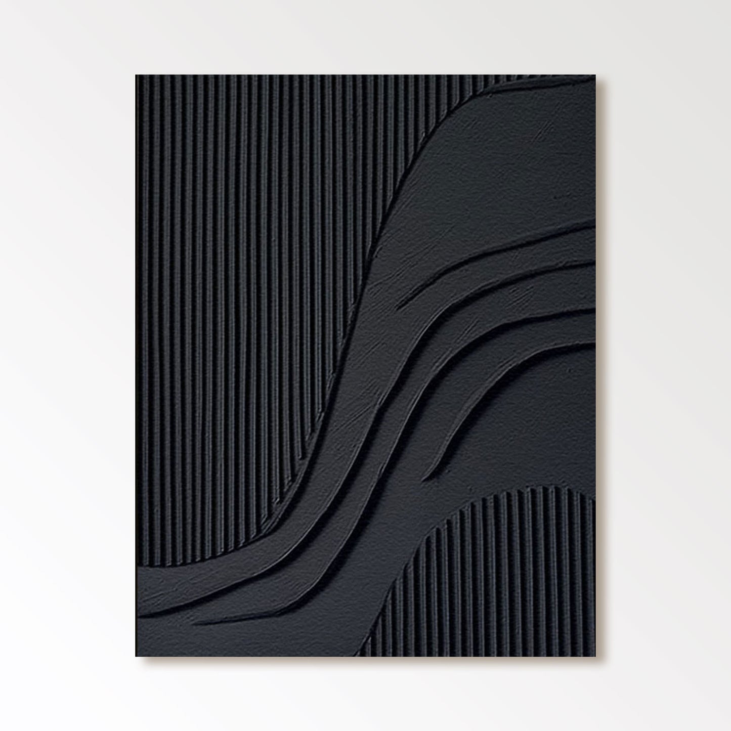Minimalist Abstract Art Painting "Midnight Waves"