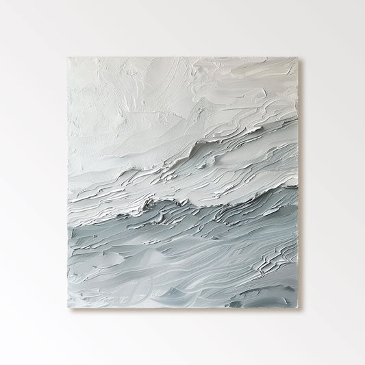 3D Textured Abstract Painting "Waves of a Silent Symphony"