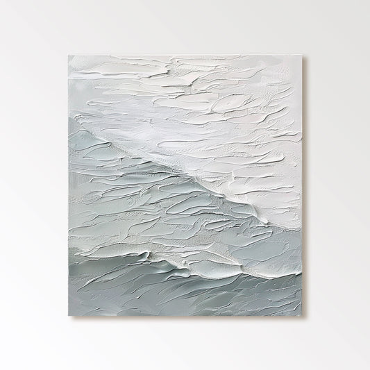 3D Textured Abstract Painting "Ethereal Waves of Serenity"