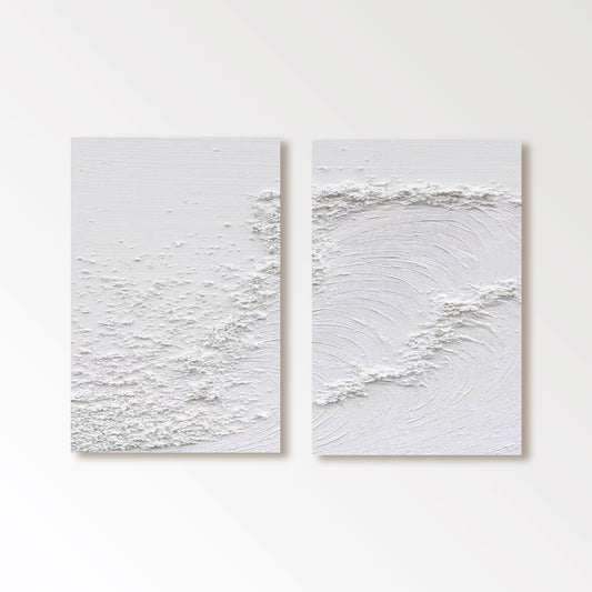Peinture d’art abstrait minimaliste « Vagues tranquilles » 