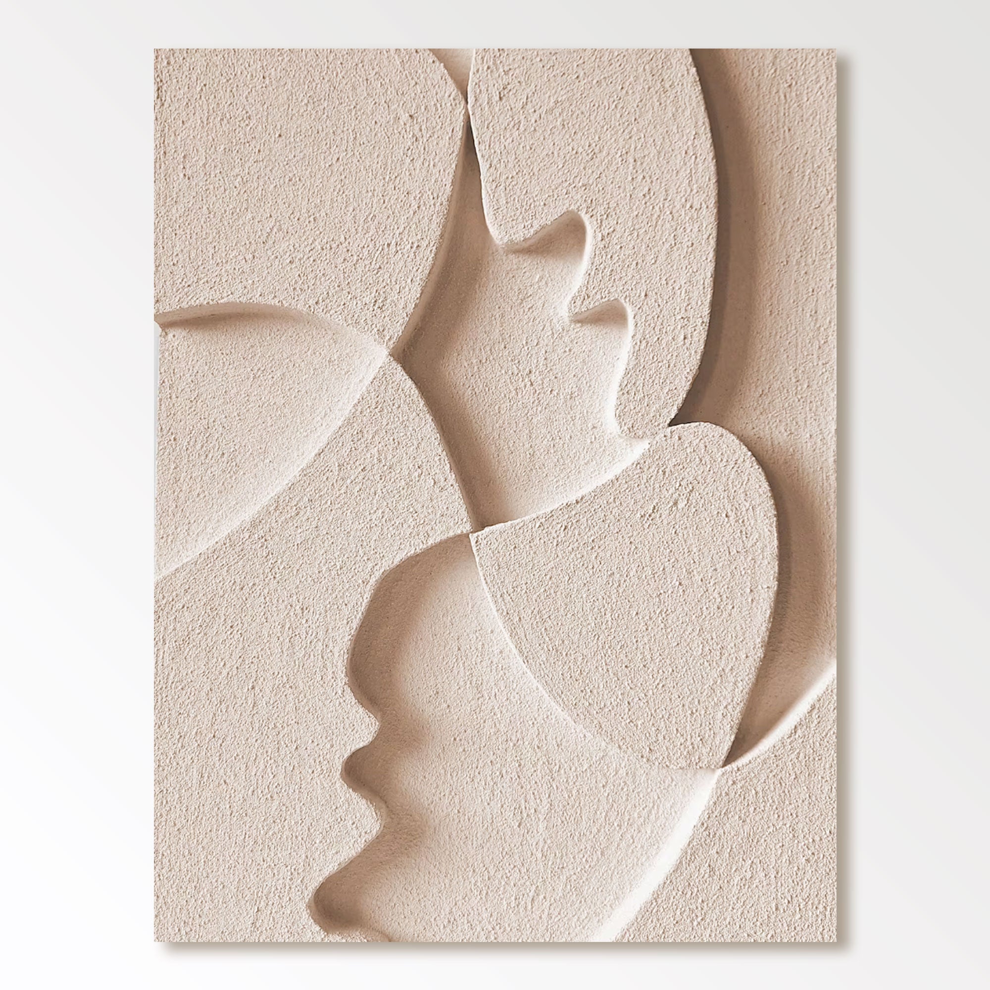 Plaster Painting "Visages Abstraits"