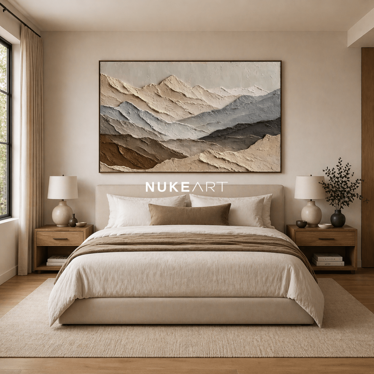Plaster Abstract Wall Art “Whispered Relief” - nukeart