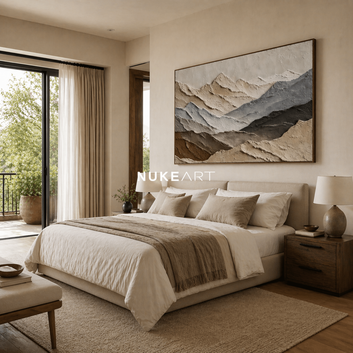 Plaster Abstract Wall Art “Whispered Relief” - nukeart