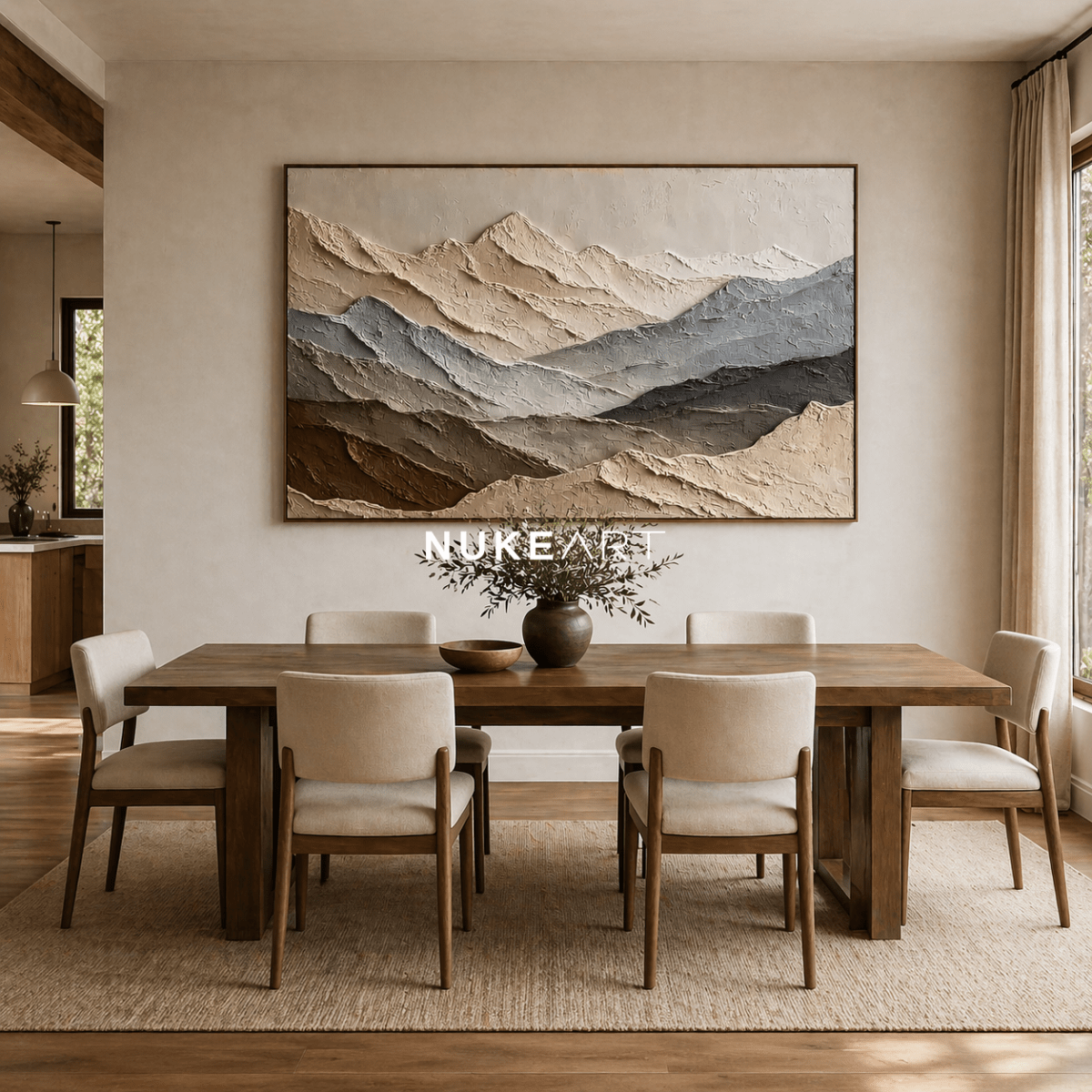 Plaster Abstract Wall Art “Whispered Relief” - nukeart